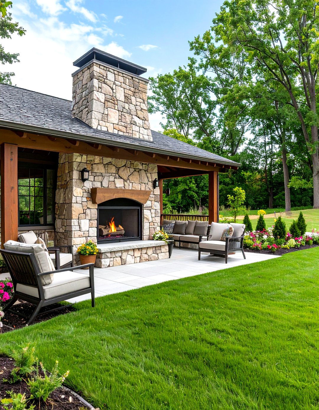 Outdoor Farmhouse Fireplace Design - 24 Farmhouse Fireplace Ideas