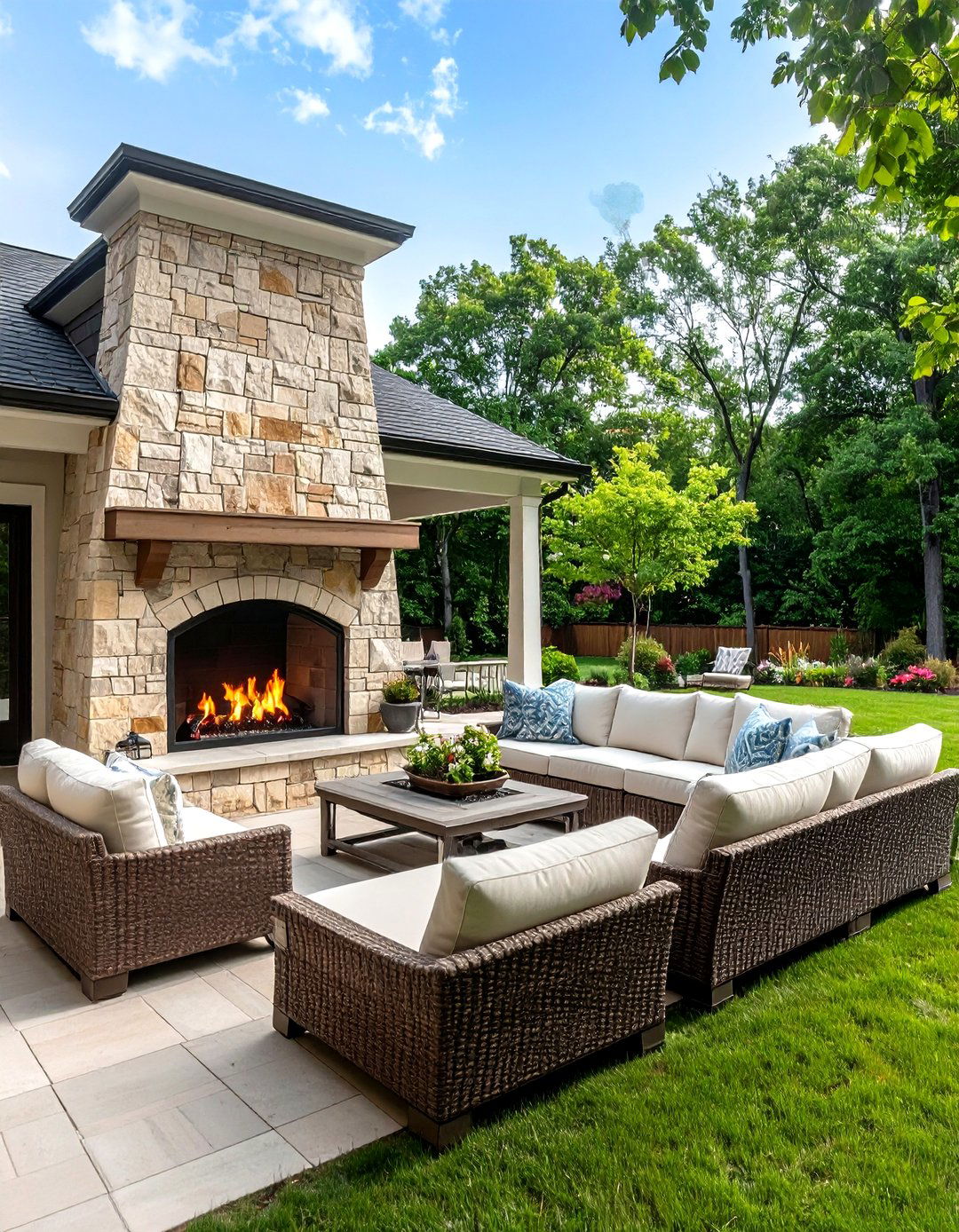 Outdoor Fire Conversation Set - 24 Fireplace Seating Ideas