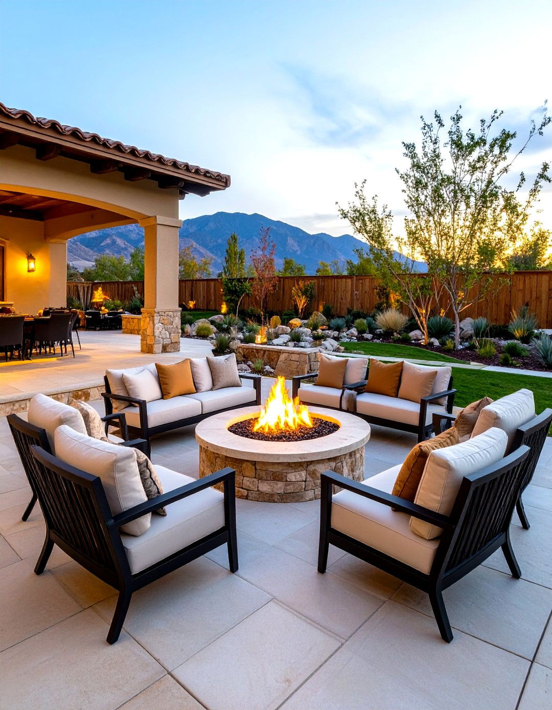 Outdoor Fire Feature Reception Gathering - 24 Wedding Reception Ideas