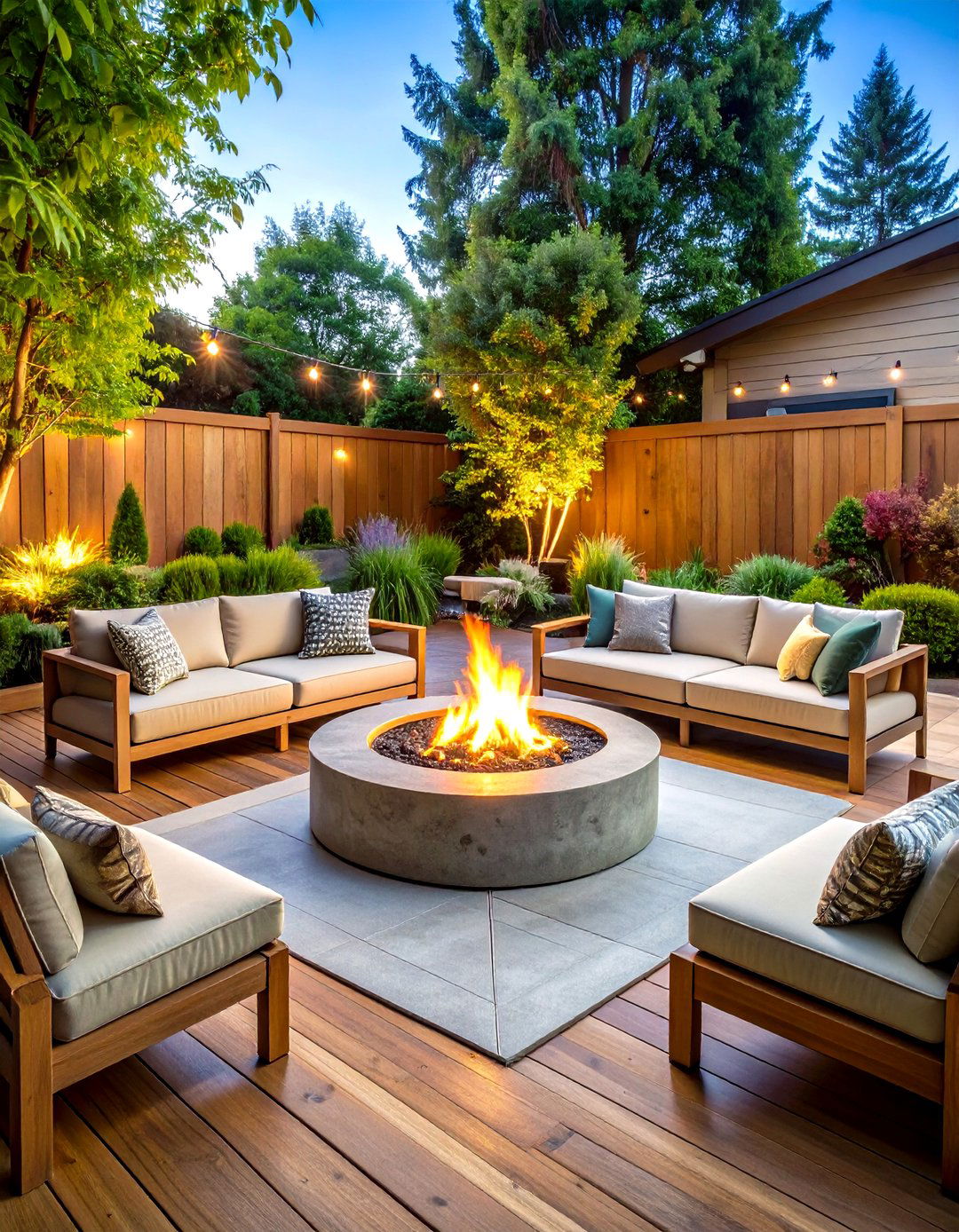 Outdoor Fire Pit Conversation Circle - 24 Sunken Living Room Ideas
