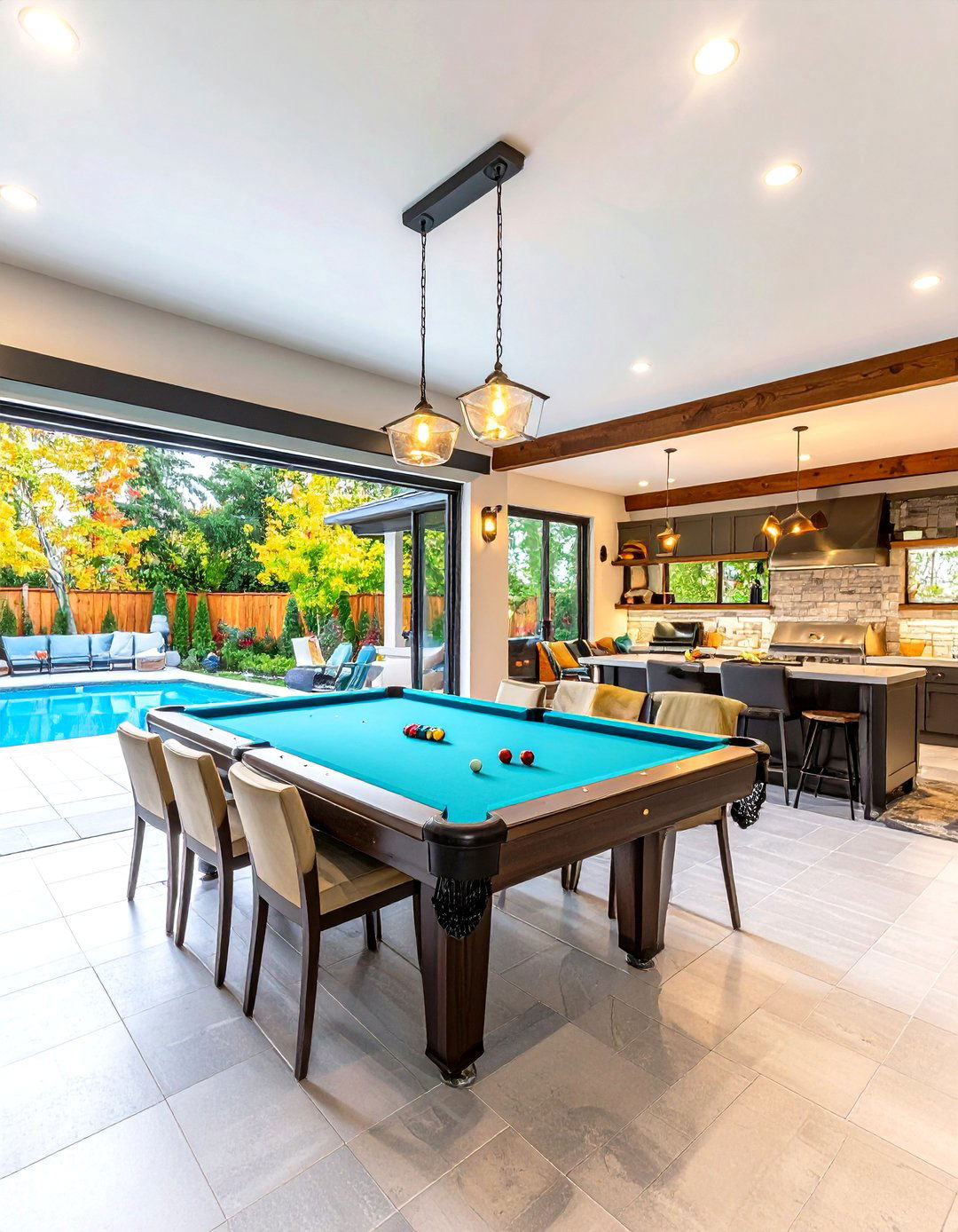 Outdoor Gaming Patio Extension - 24 Garage Game Room Ideas
