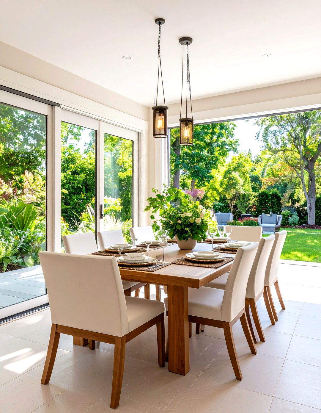Outdoor Indoor Dining with Seamless Transitions - 24 Dining Room Design Ideas