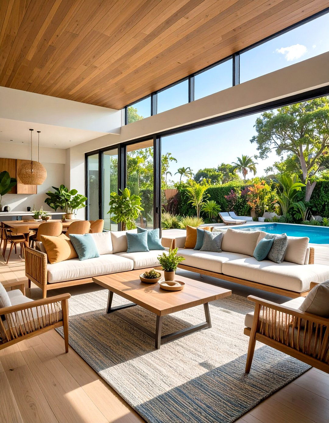 Outdoor Indoor Flow Design - 24 Large Living Room Ideas