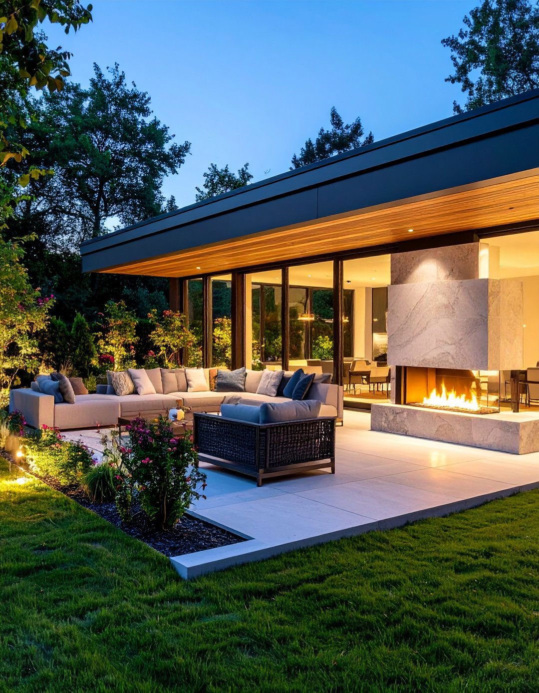 Outdoor Indoor Quartz Fireplace Design - 24 Quartz Fireplace Surround Ideas
