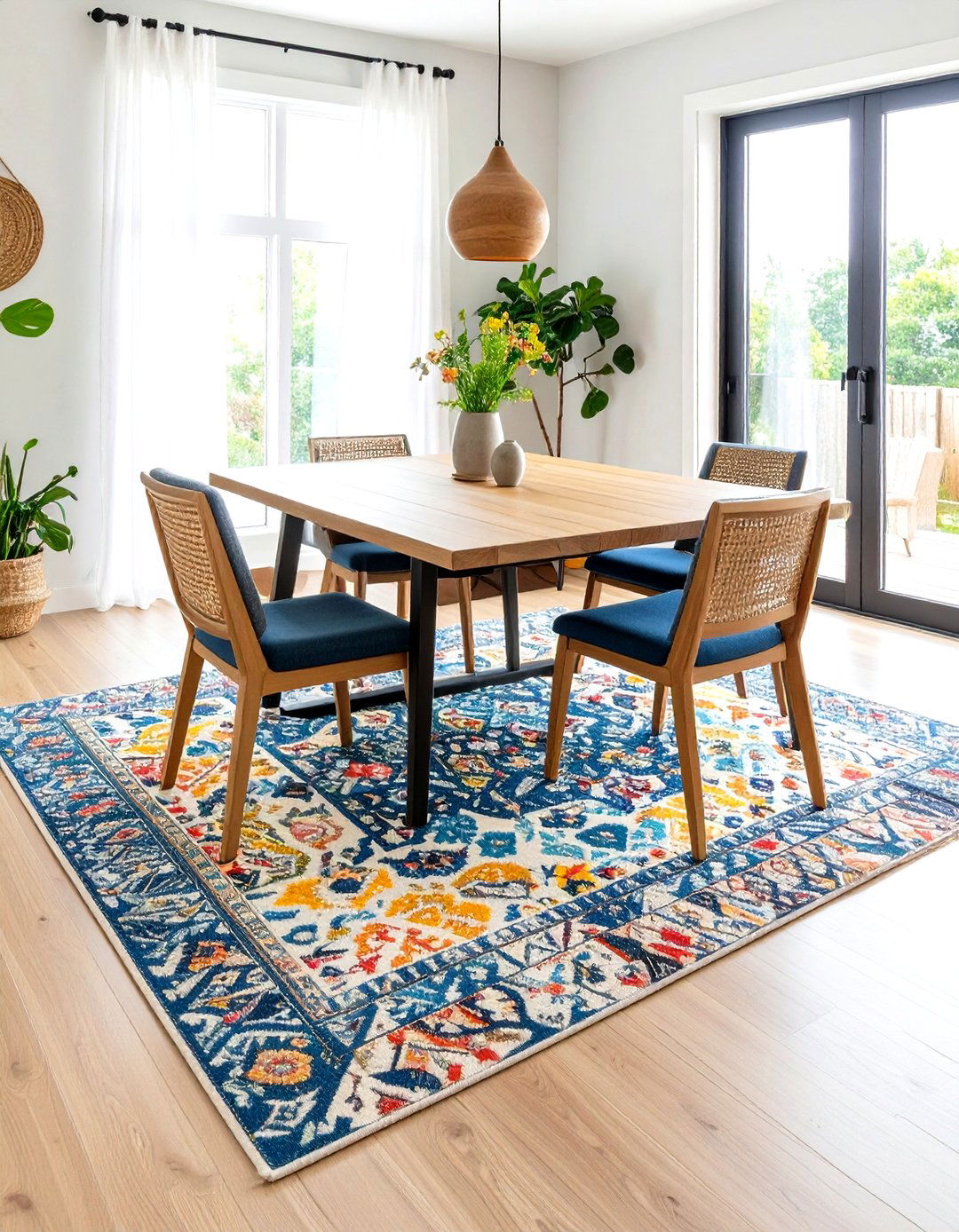 Outdoor Indoor Versatility - 24 Dining Room Rug Ideas