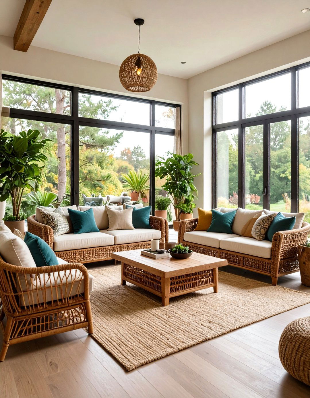 Outdoor Inspired Fall Living Room - 24 Fall Living Room Ideas