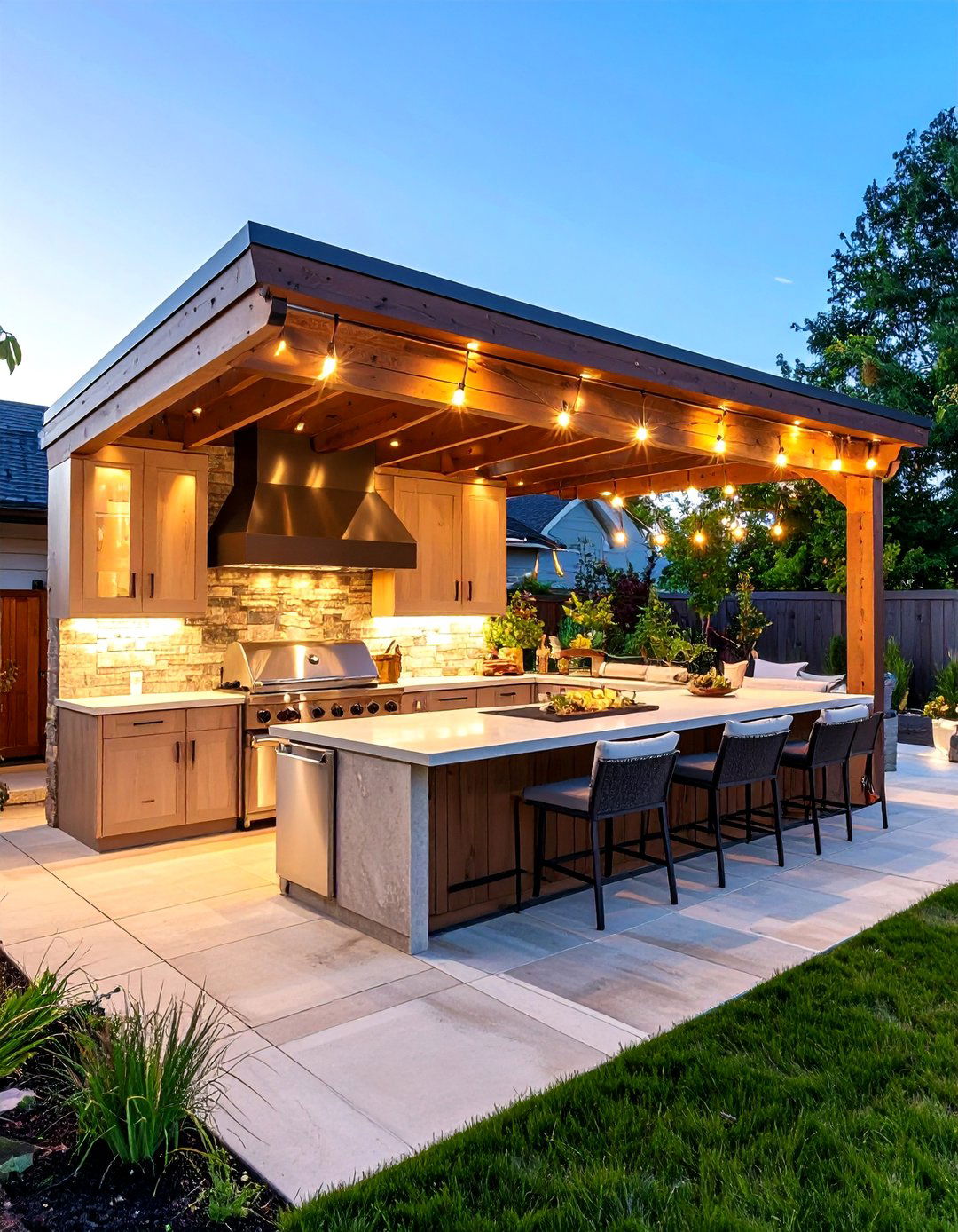 Outdoor Kitchen Backyard with Culinary Focus - 24 Backyard Ideas