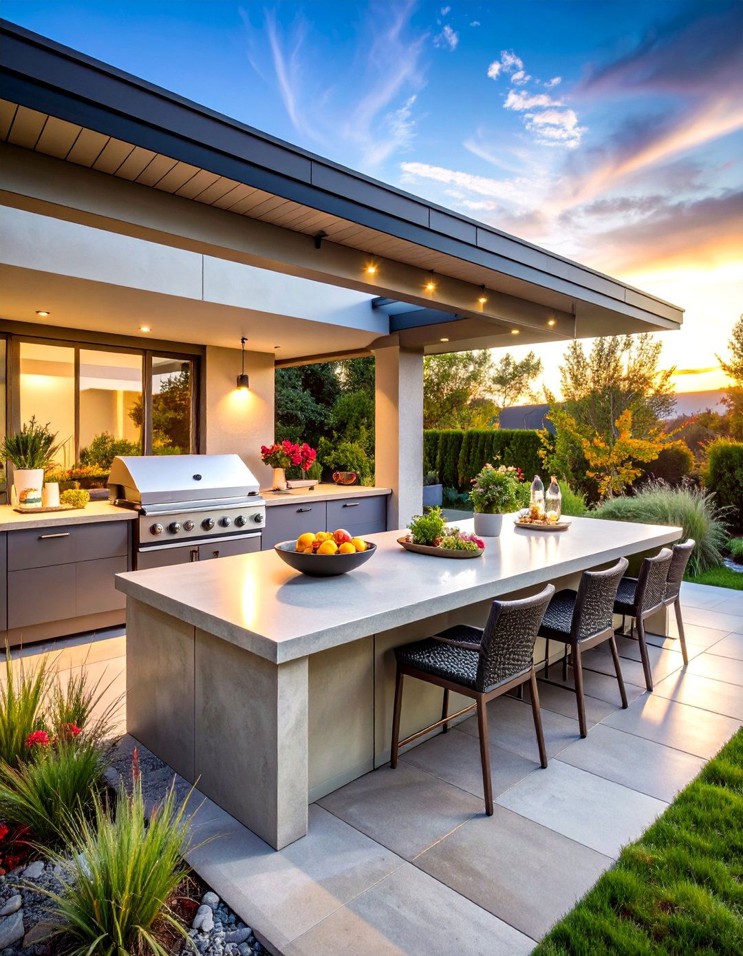 Outdoor Kitchen Concrete Countertops - 24 Concrete Countertop Ideas