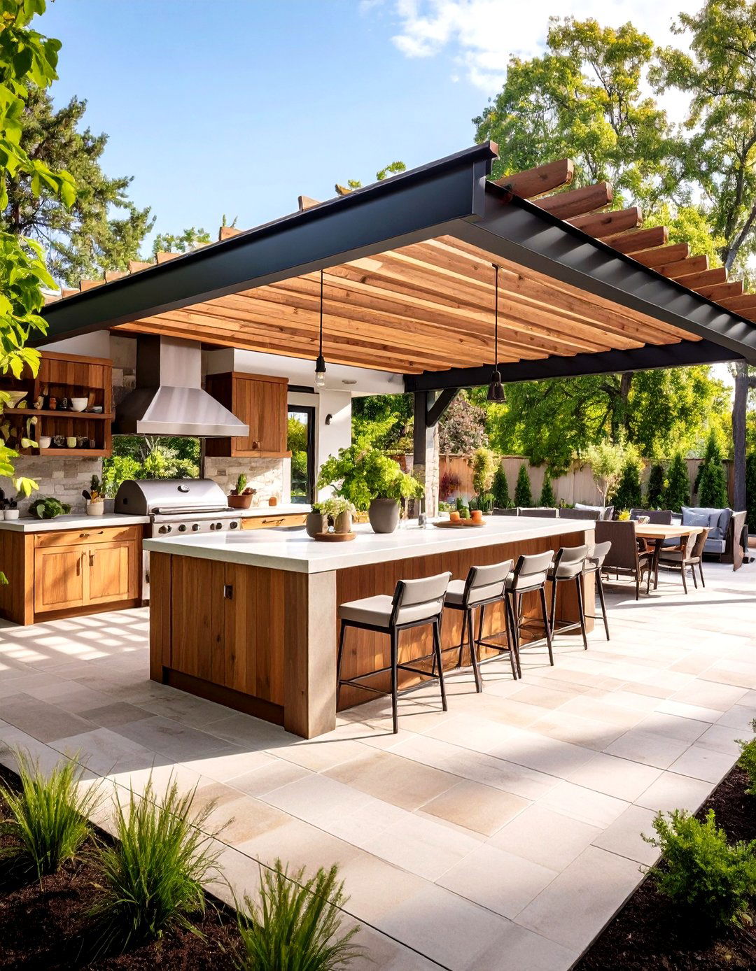 Outdoor Kitchen Entertainment Hub - 24 Hardscape Ideas