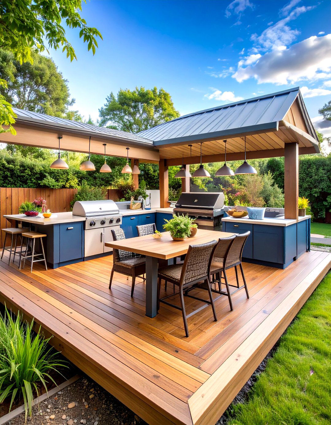 Outdoor Kitchen Floating Deck Platforms - 24 Floating Deck Ideas