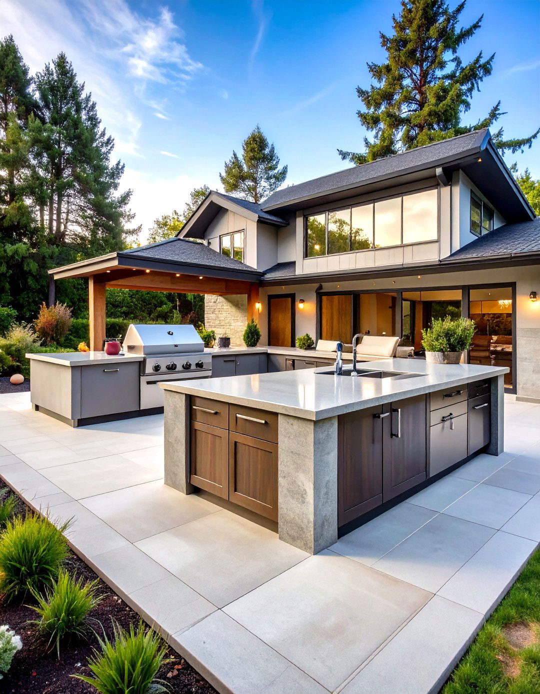 Outdoor Kitchen Island Concrete Patio - 24 Raised Concrete Patio Ideas