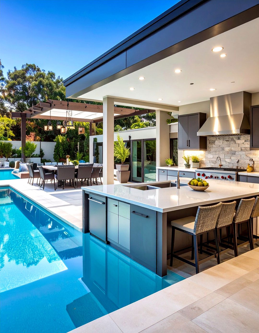 Outdoor Kitchen Pool Gazebo - 24 Pool Gazebo Ideas