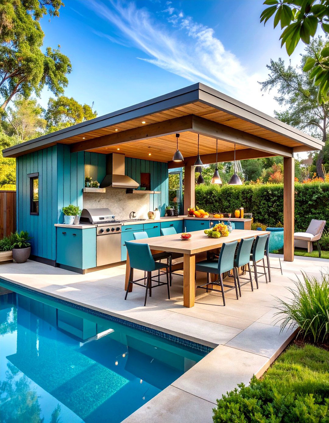 Outdoor Kitchen Pool Shed - 24 Pool Shed Ideas