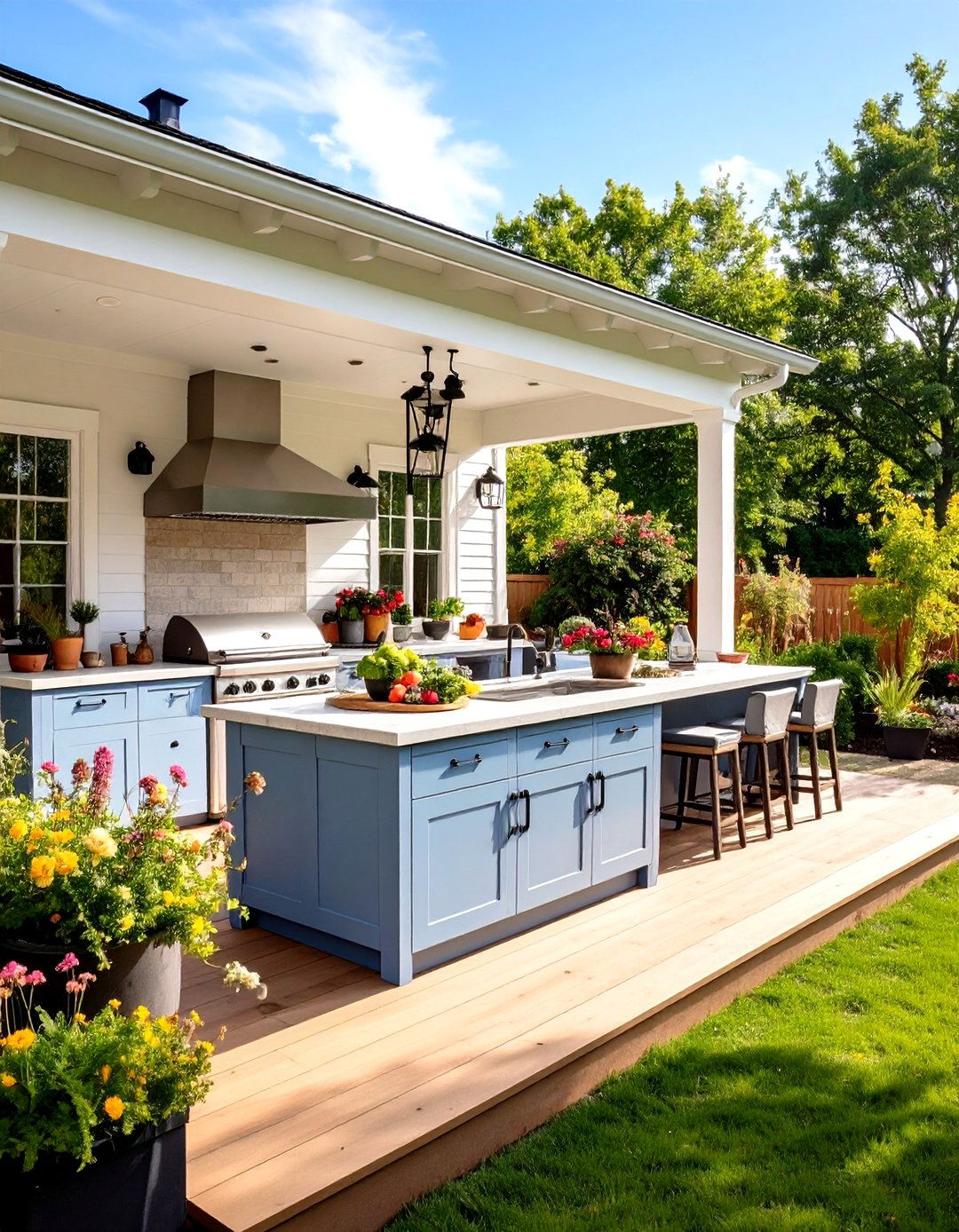 Outdoor Kitchen Side Porch - 24 Side Porch Ideas
