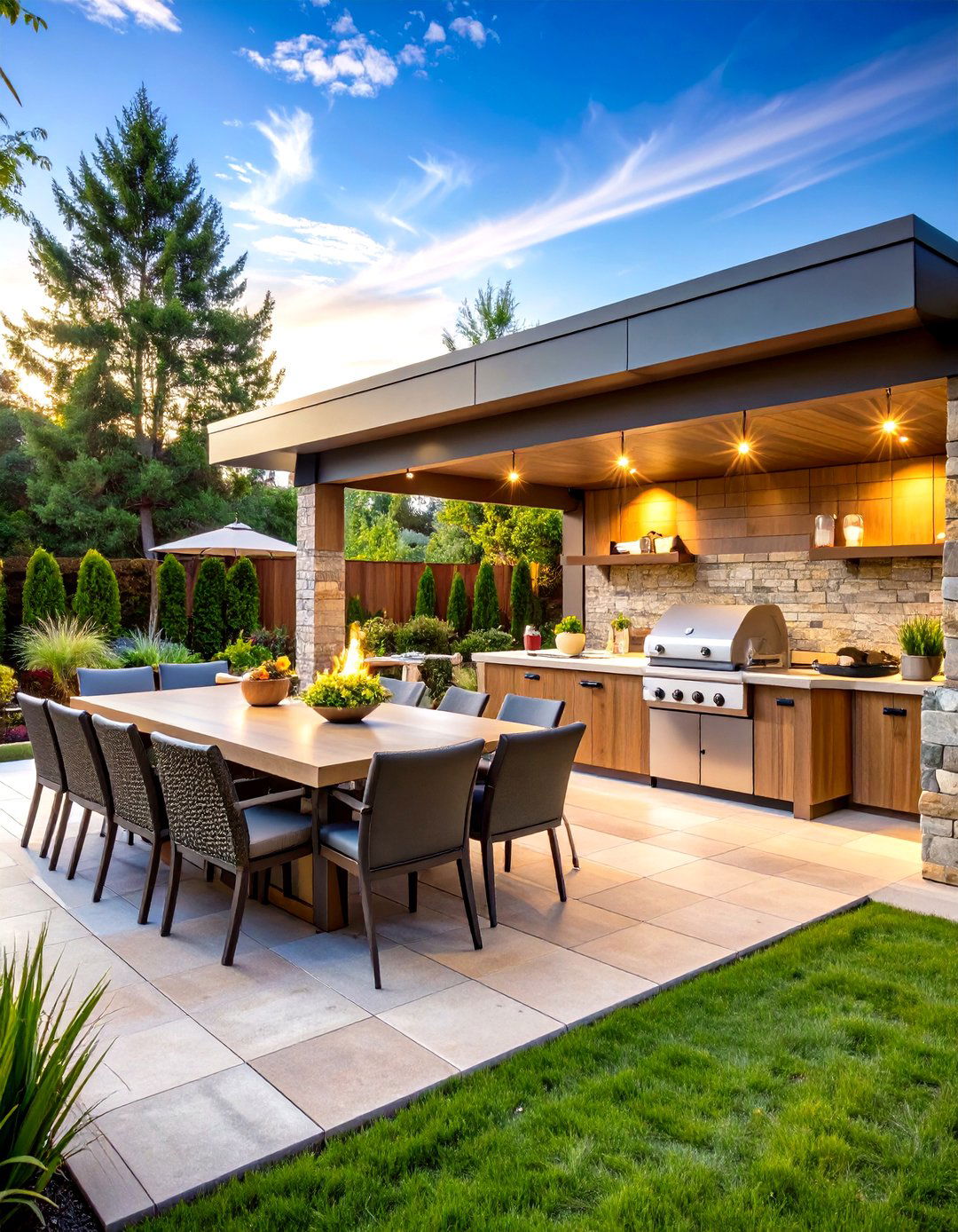 Outdoor Kitchen and Entertainment Areas - 24 Modern Cape Cod House Ideas
