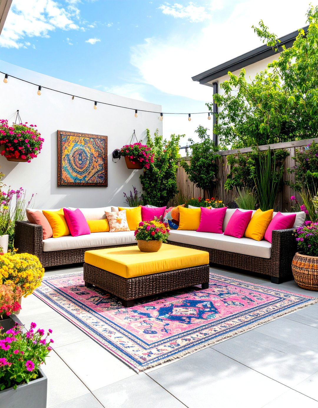 Outdoor Living Extension - 24 How to Decorate With Yellow and Pink