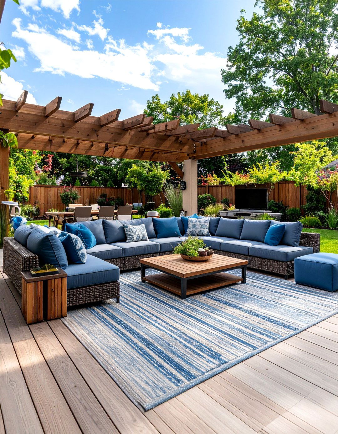 Outdoor Living Room Backyard with Comfort Focus - 24 Backyard Ideas
