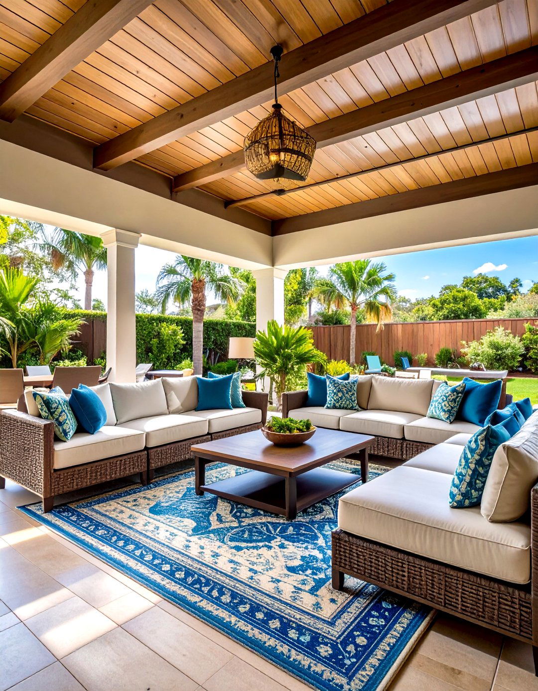 Outdoor Living Room Lounge - 24 Florida Backyard Ideas