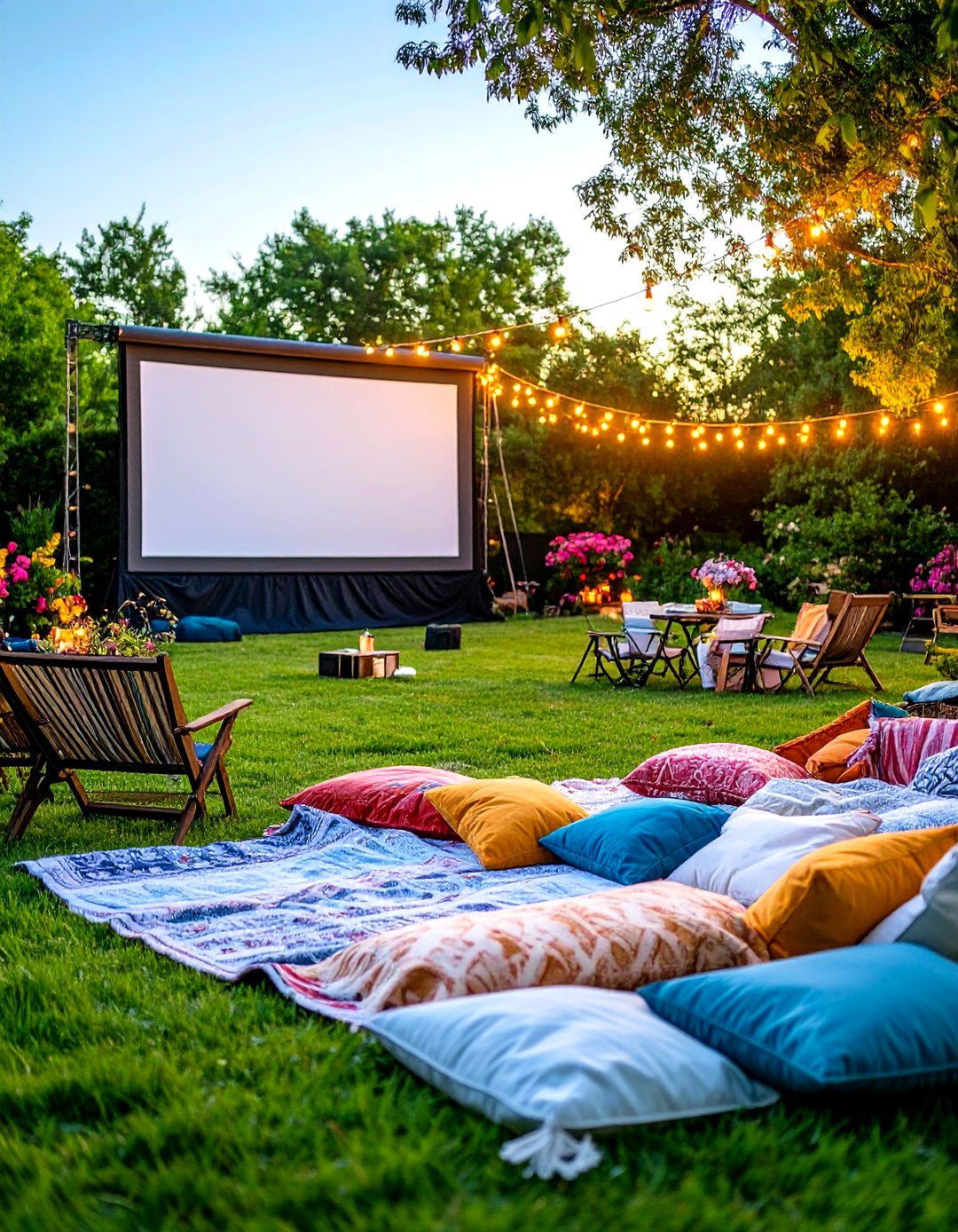 Outdoor Movie Night Celebration - 24 Graduation Party Ideas