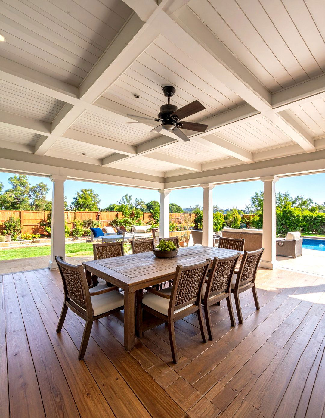 Outdoor Patio Coffered Ceiling Applications - 24 Coffered Ceiling Ideas