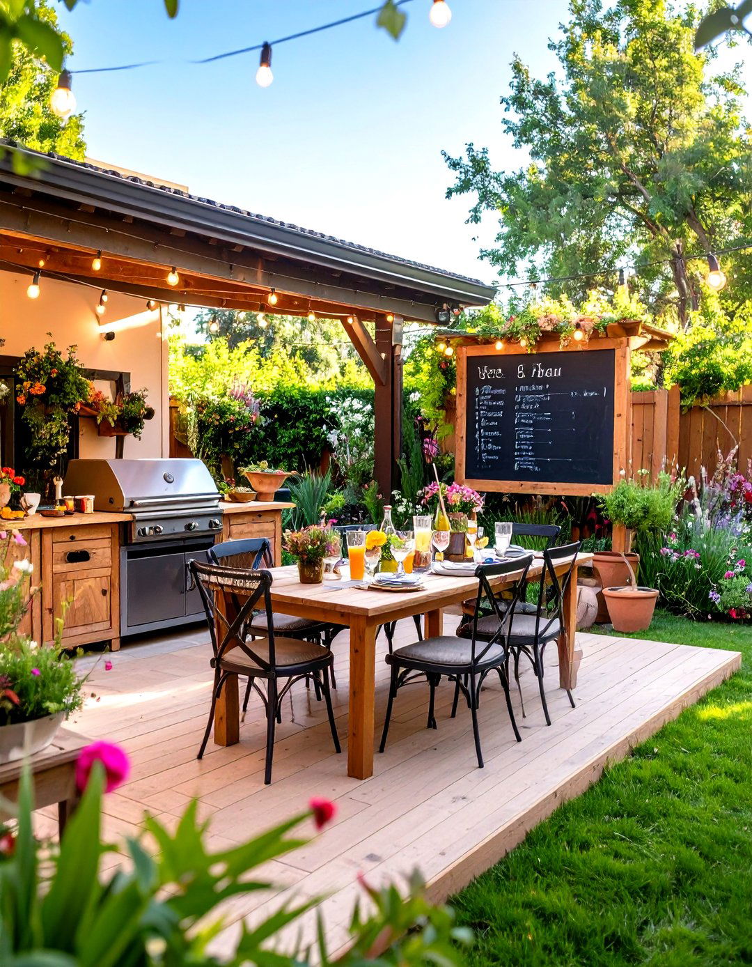 Outdoor Patio Entertainment Menu - 24 Chalkboard Wall Ideas