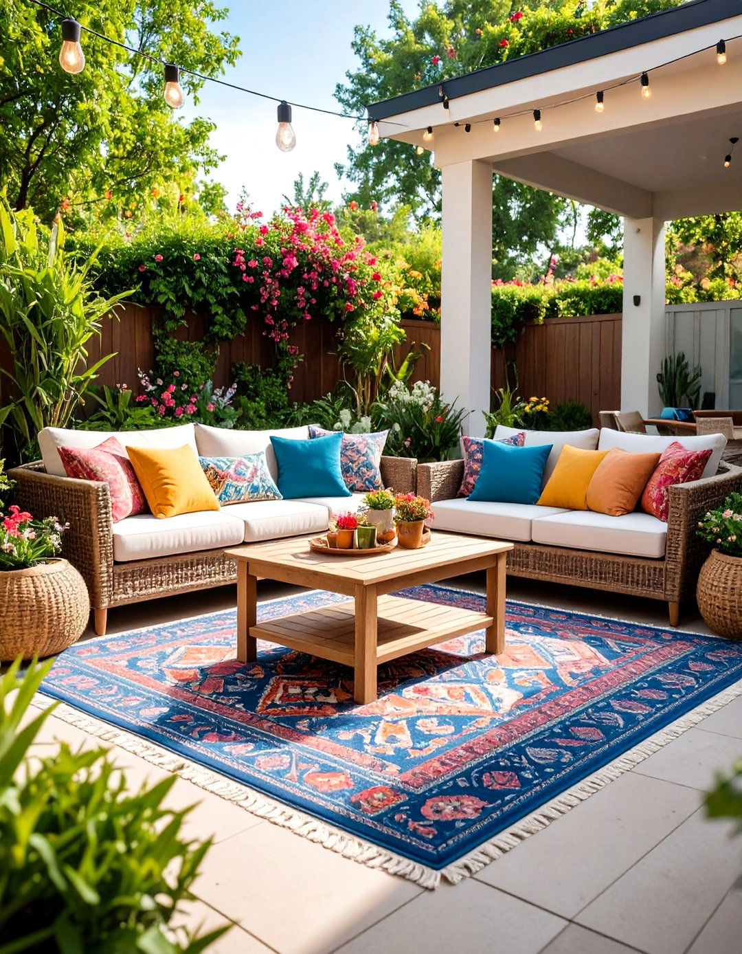 Outdoor Patio Living Extension - 24 Boho Farmhouse Decor Ideas