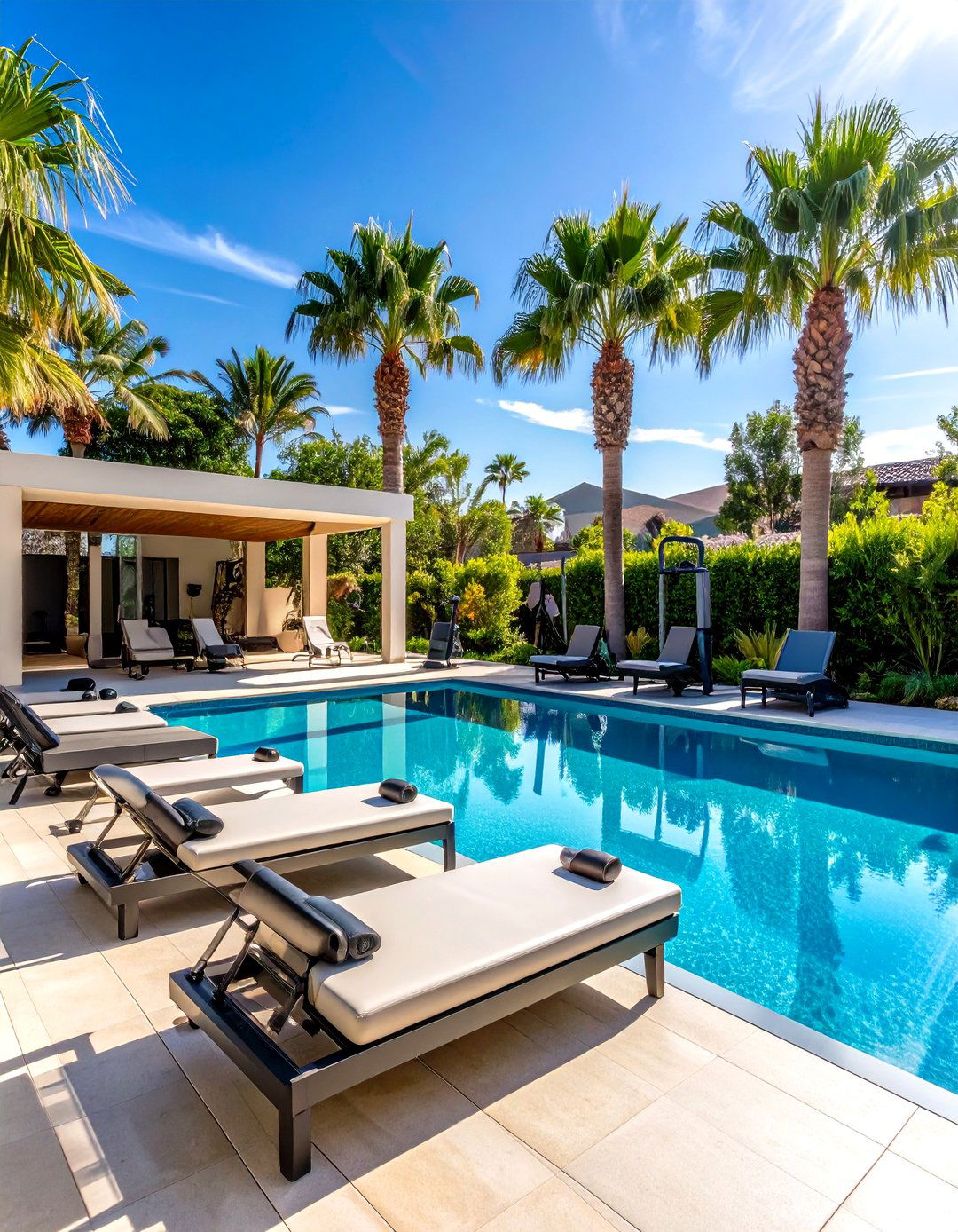 Outdoor Pool Deck Home Gym Paradise - 24 Home Gym Ideas