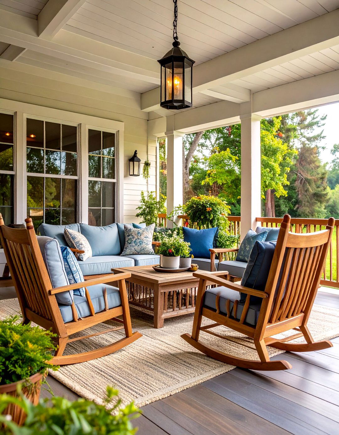 Outdoor Rocking Chair Set with Weather Shield - 24 Garden Furniture Ideas