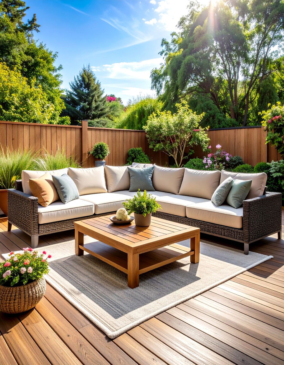 Outdoor Sectional Lounge Areas - 24 Deck Seating Ideas