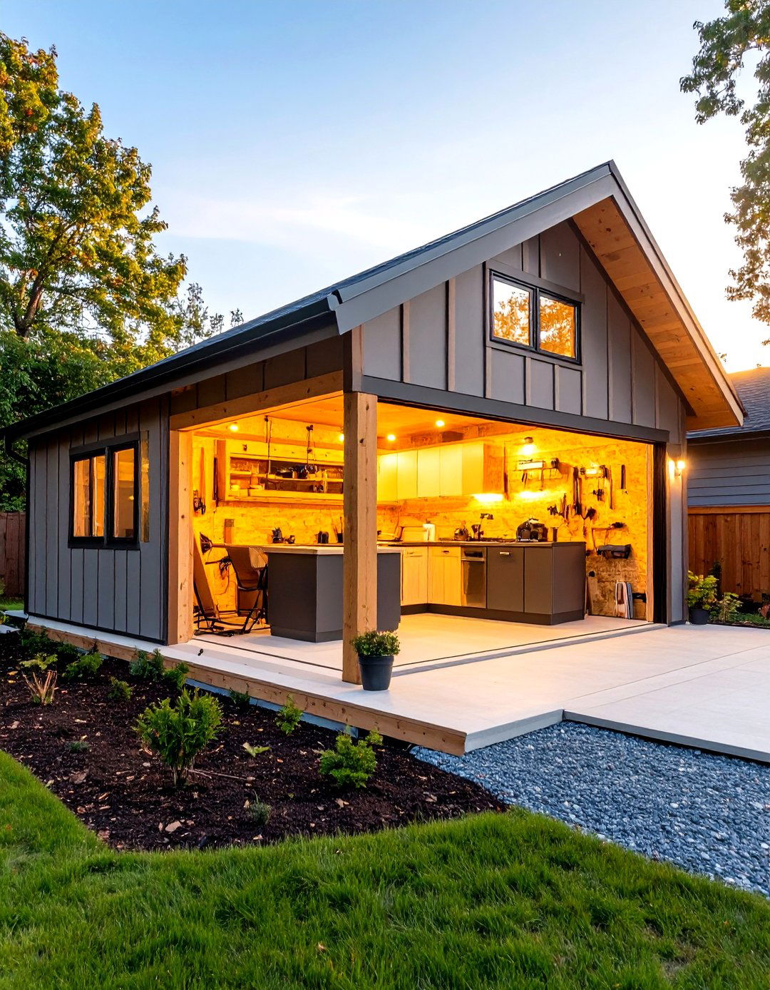 Outdoor Shed Conversion - 24 Motorcycle Garage Ideas