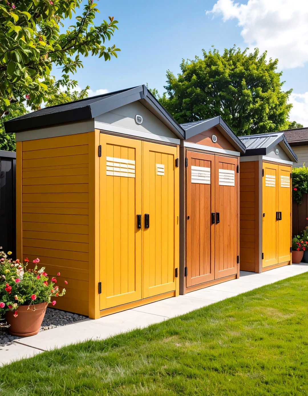 Outdoor Storage Cabinet System - 24 Lawn Mower Storage Ideas
