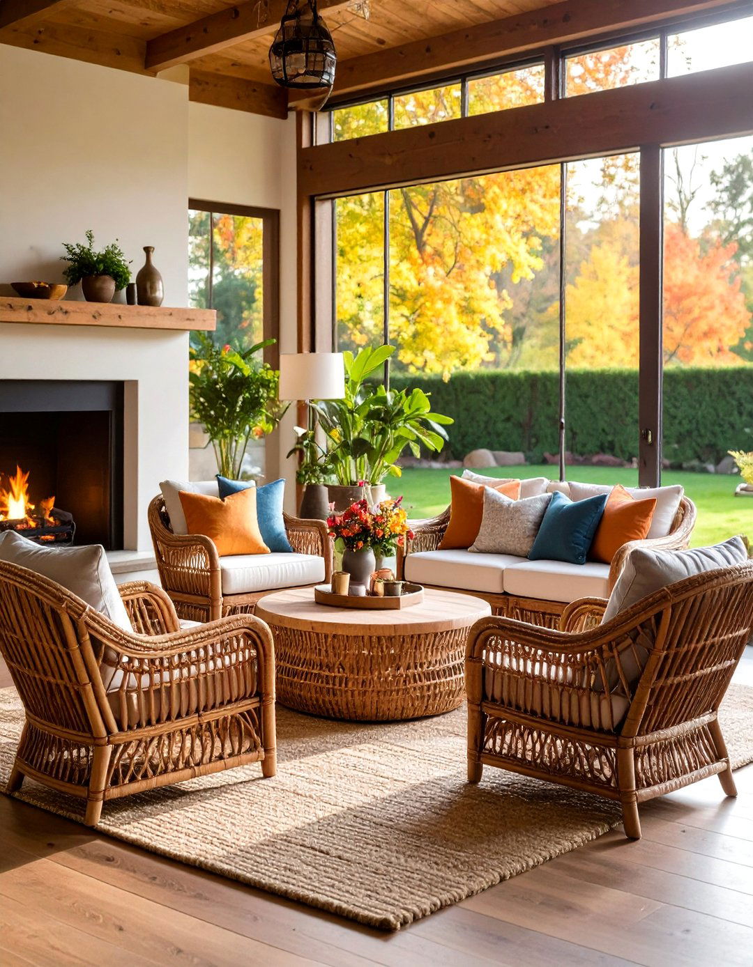 Outdoor Style Indoor Comfort - 24 Chairs in Front of Fireplace Ideas