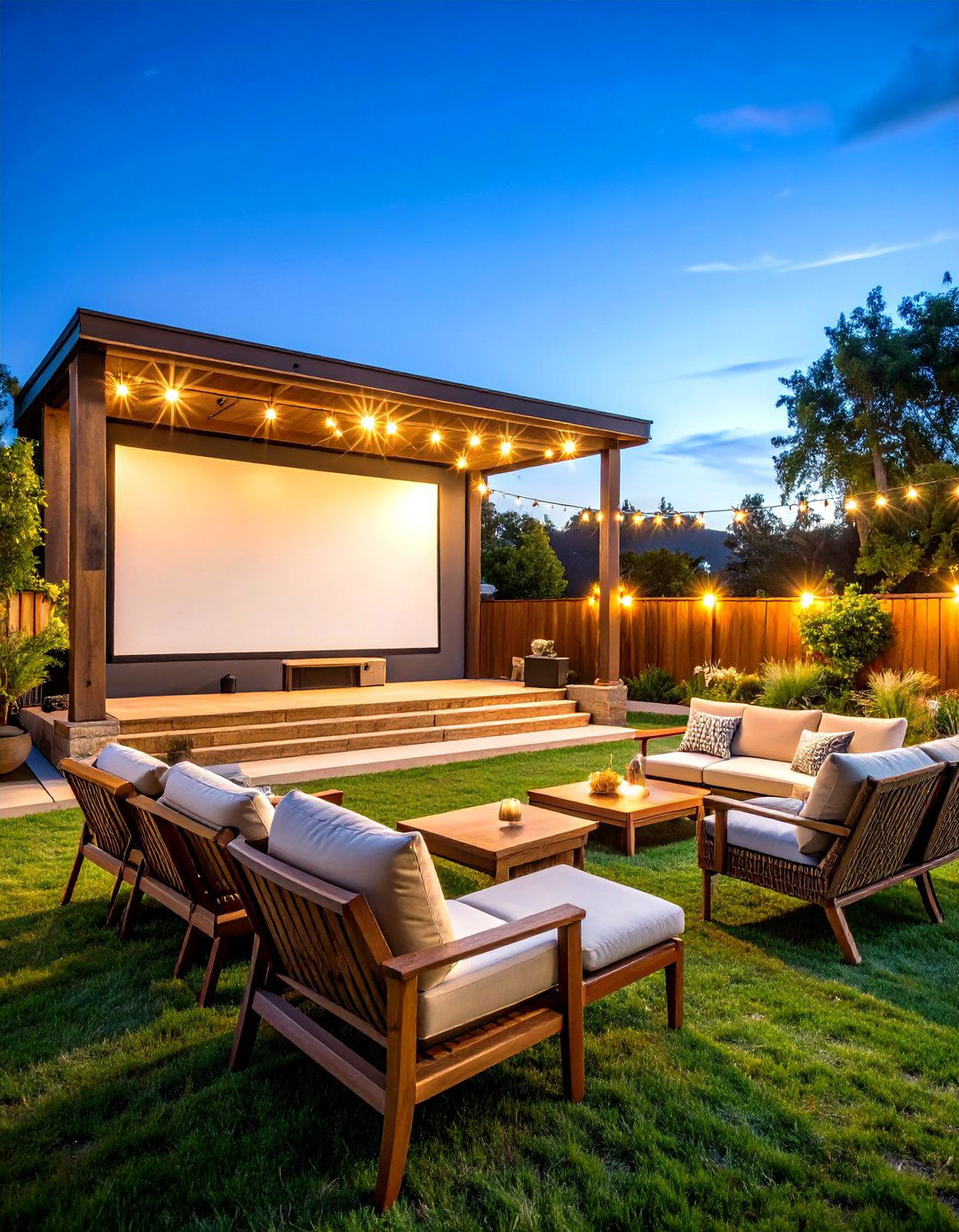 Outdoor Theater and Cinema Space - 24 Large Backyard Ideas