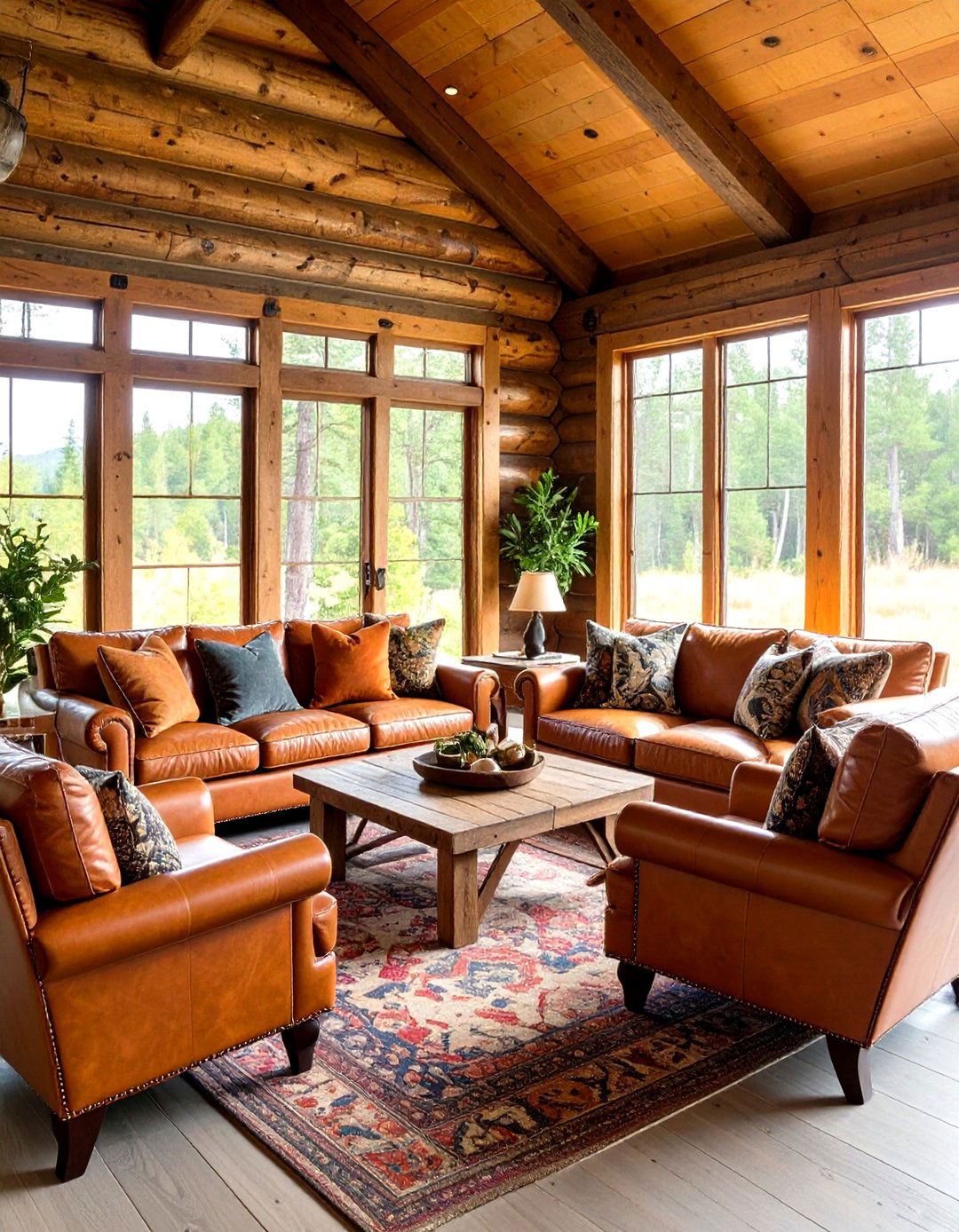 Outdoor Themed Seating Area - 24 Hunting Man Cave Ideas