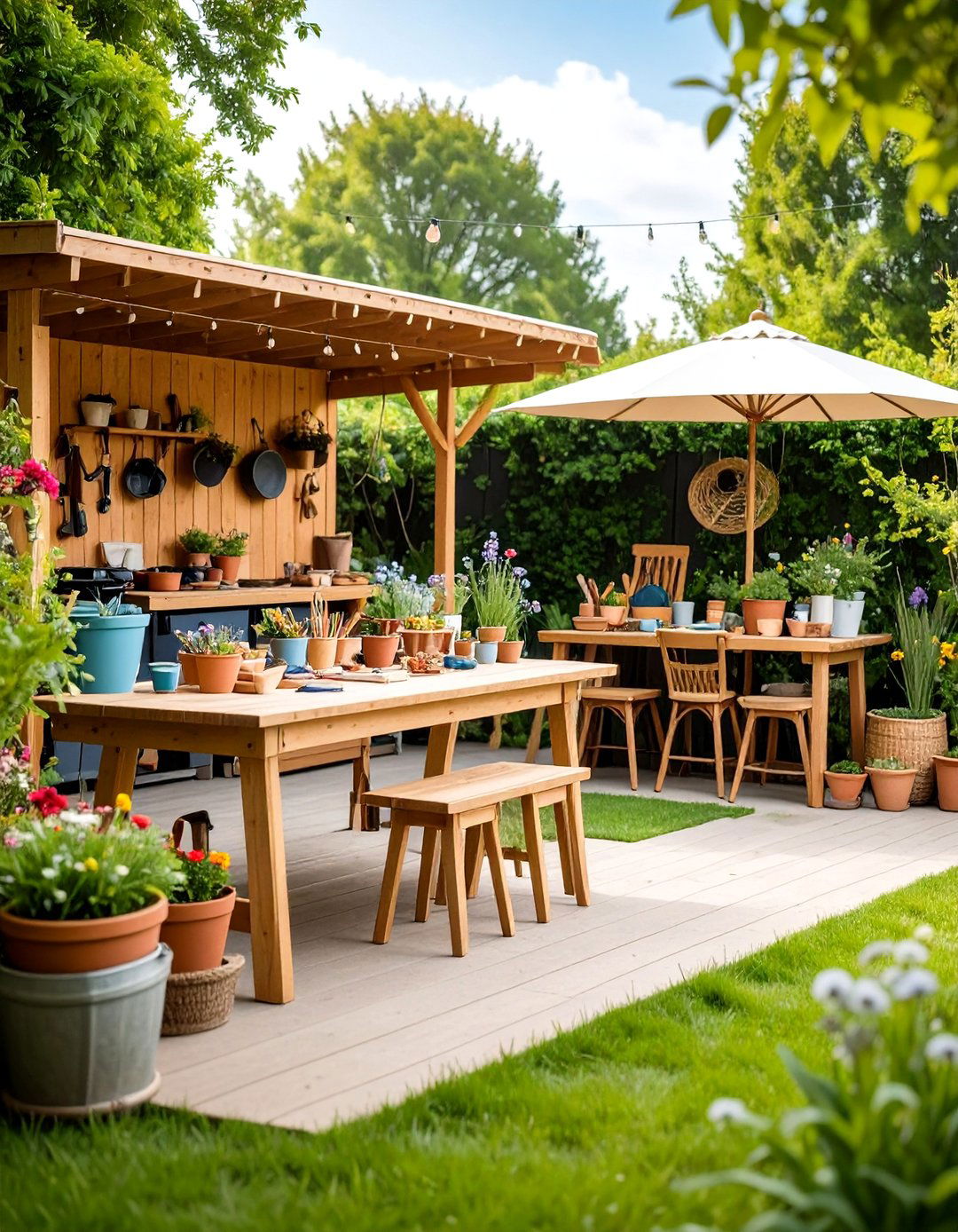 Outdoor Workshop and Craft Area - 24 Backyard Entertainment Ideas