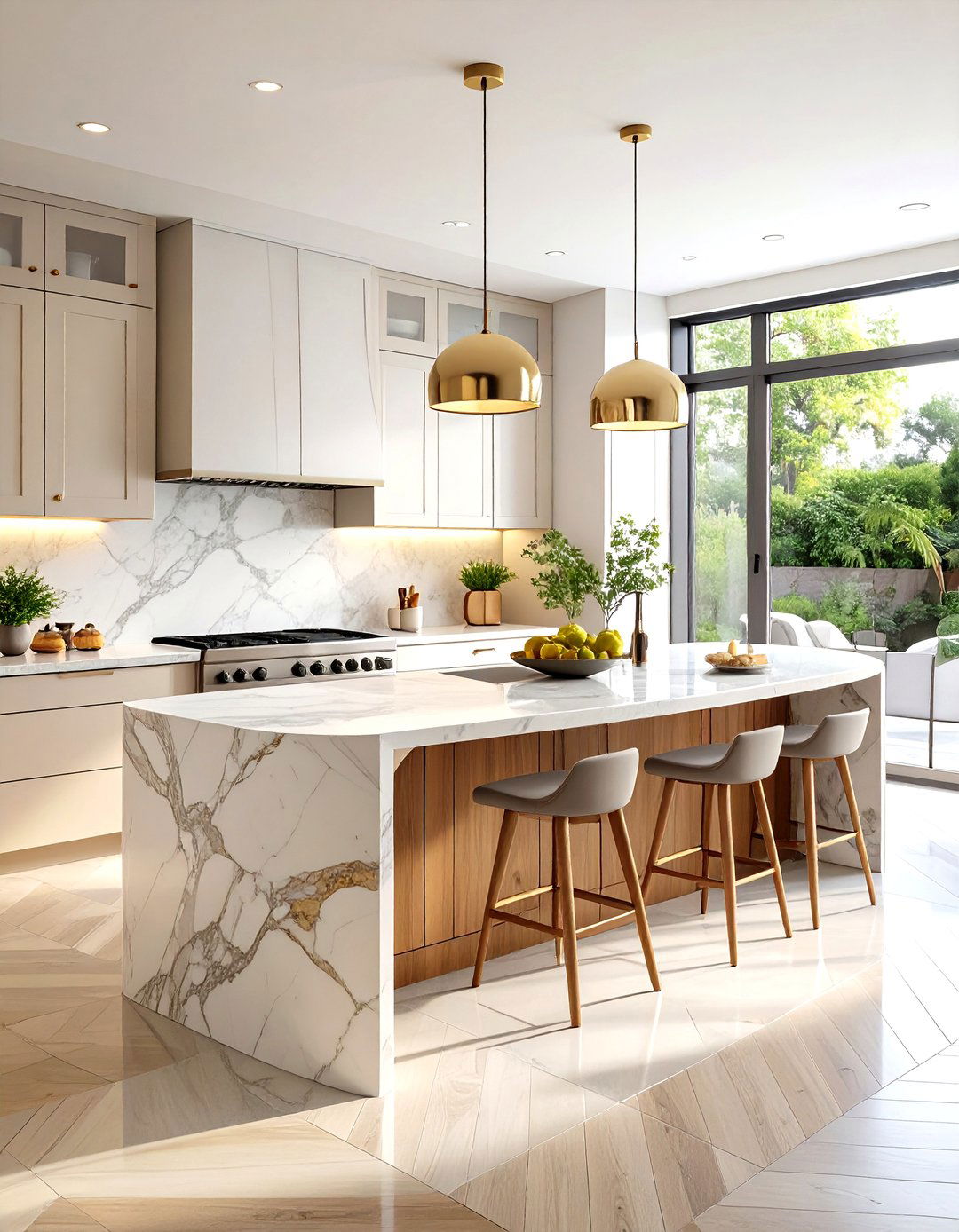 Oval Marble Kitchen Islands - 24 Table Design Ideas