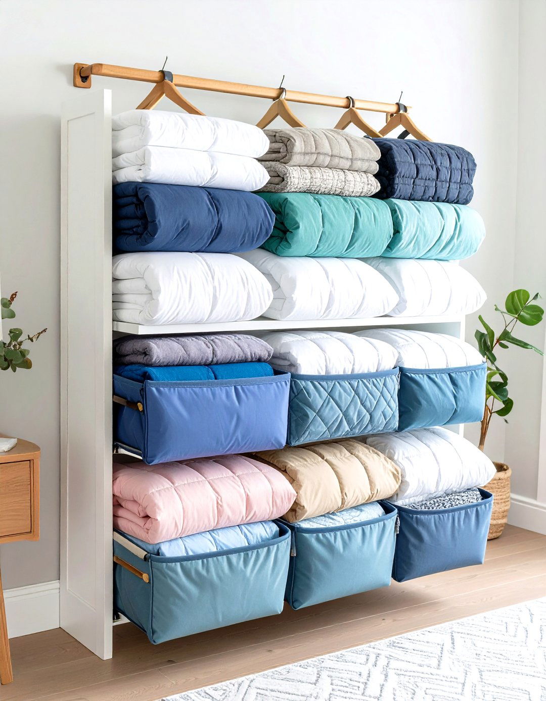 Over Door Hanging Organizers - 24 Comforter Storage Ideas
