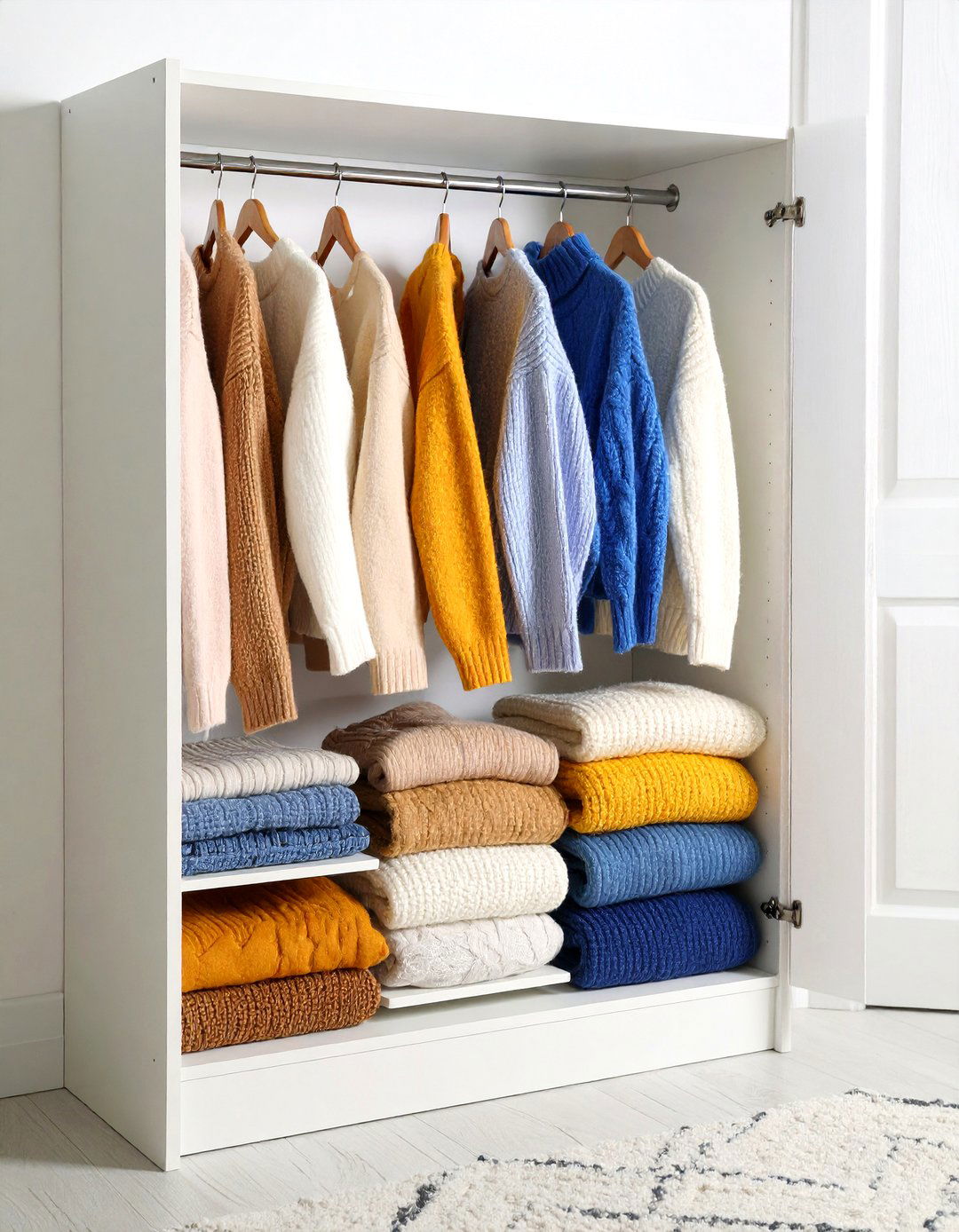 Over Door Shoe Organizer Sweater System - 24 sweater storage ideas