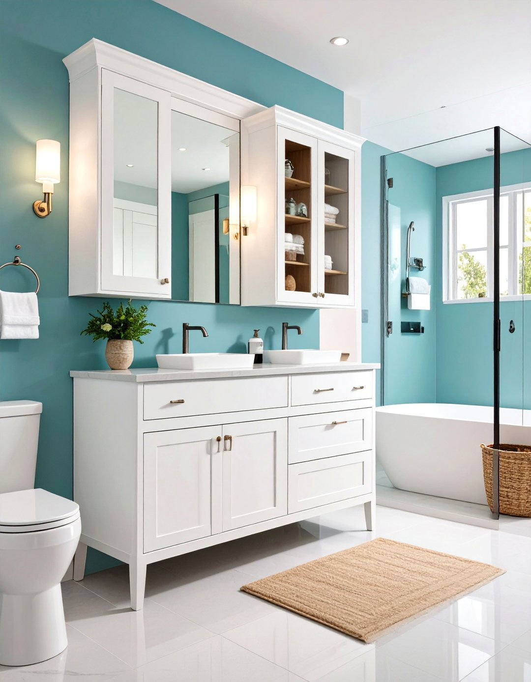 Over Toilet Bathroom Cabinet Storage System - 24 Bathroom Storage Ideas