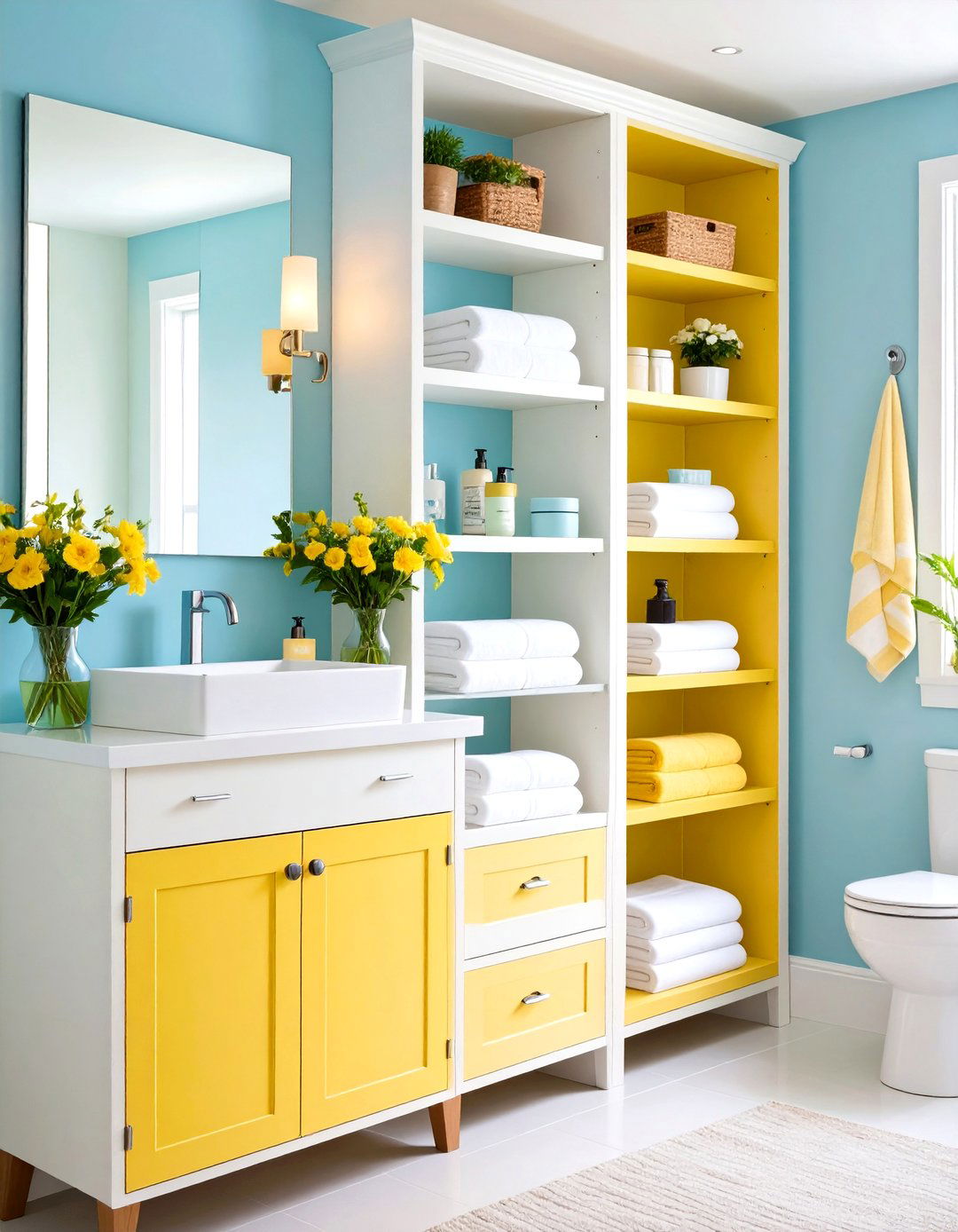 Over Toilet Bathroom Storage Towers - 24 Tiny House Storage Ideas