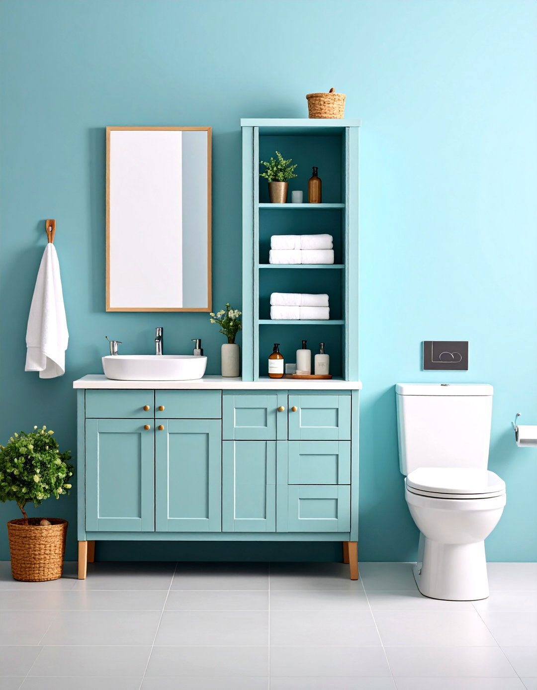 Over Toilet Cabinet Storage - 24 Bathroom Counter Organization Ideas