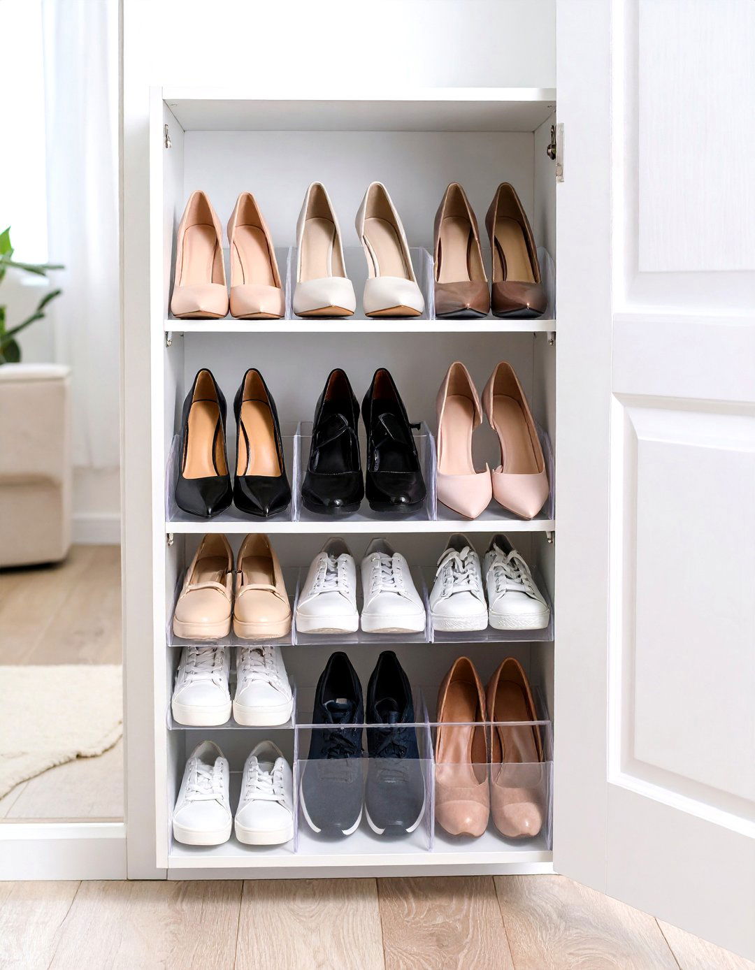 Over the Door Shoe Organization - 24 Small Closet Storage Ideas