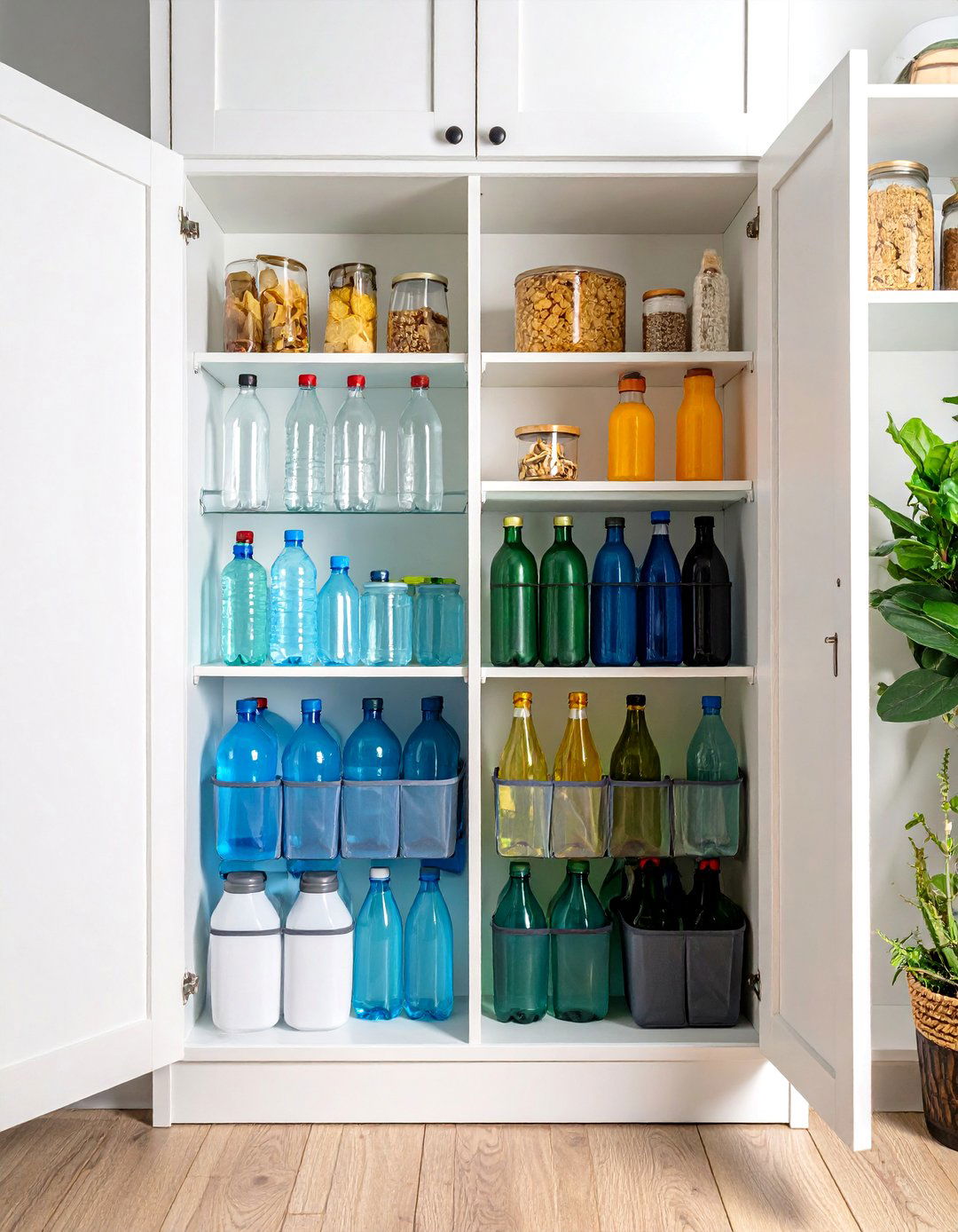 Over the Door Shoe Organizer System - 24 Water Bottle Storage Ideas