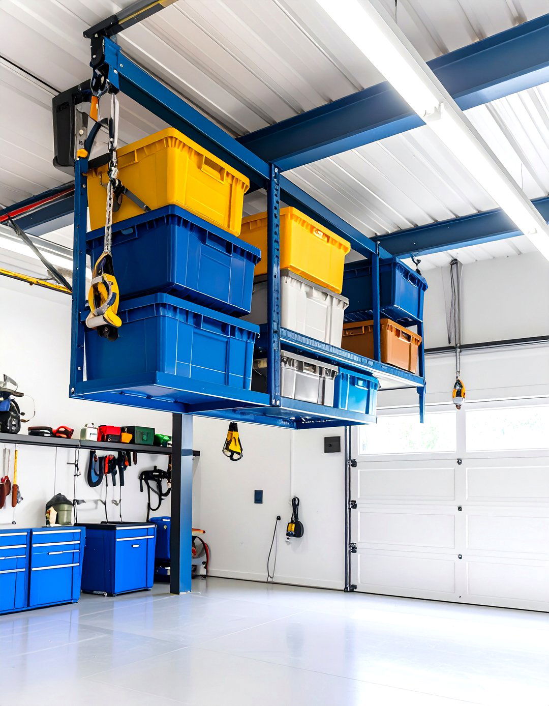 Overhead Ceiling Storage Rack Configuration - 24 Garage Storage Ideas