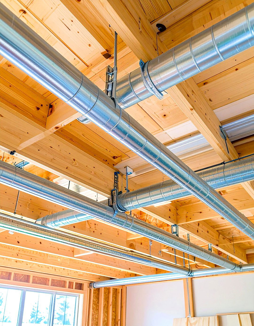 Overhead Pipe Storage Racks - 24 Basement Storage Ideas