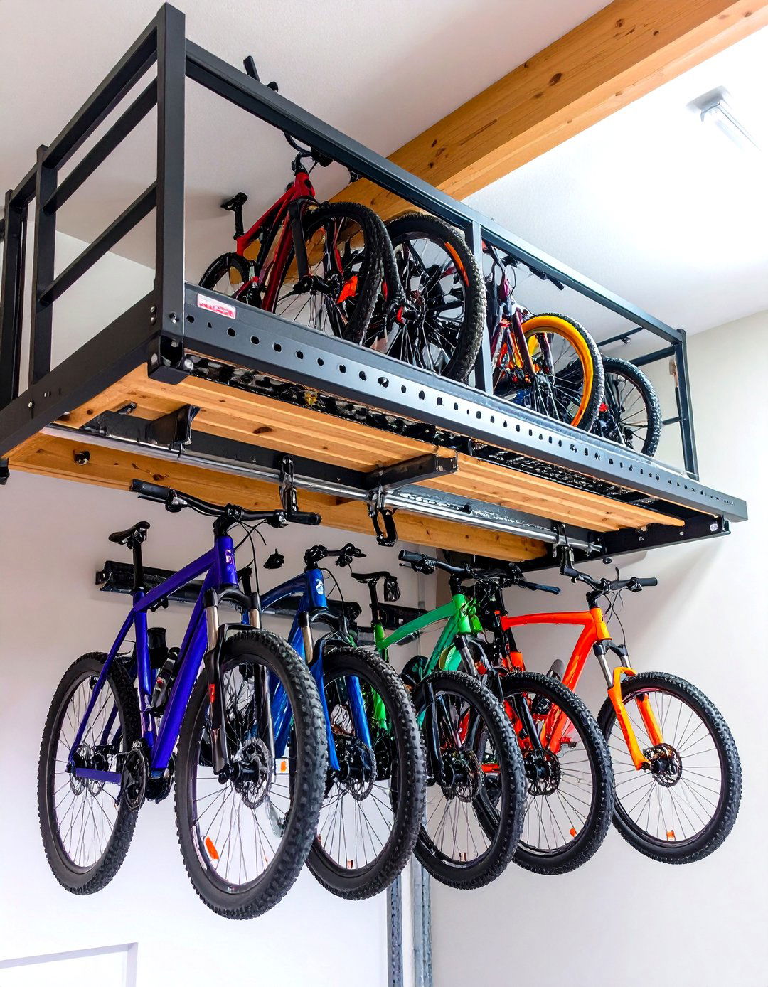 Overhead Storage Platforms - 24 Garage Bike Storage Ideas