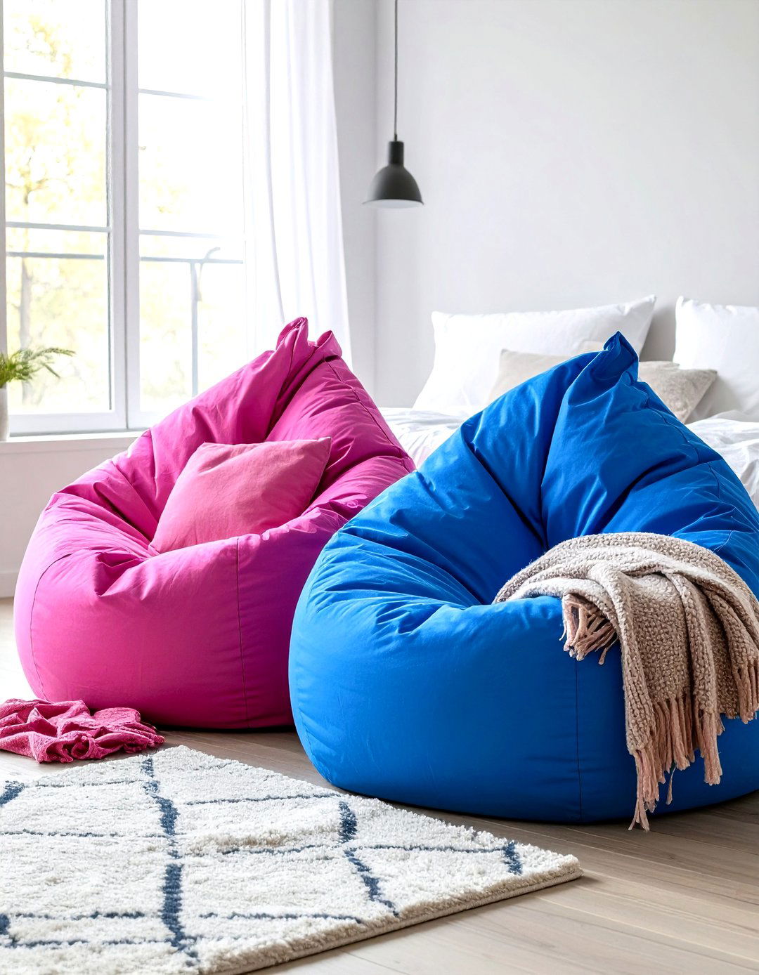 Oversized Bean Bag Seating Areas - 24 90s Bedroom Decor Ideas