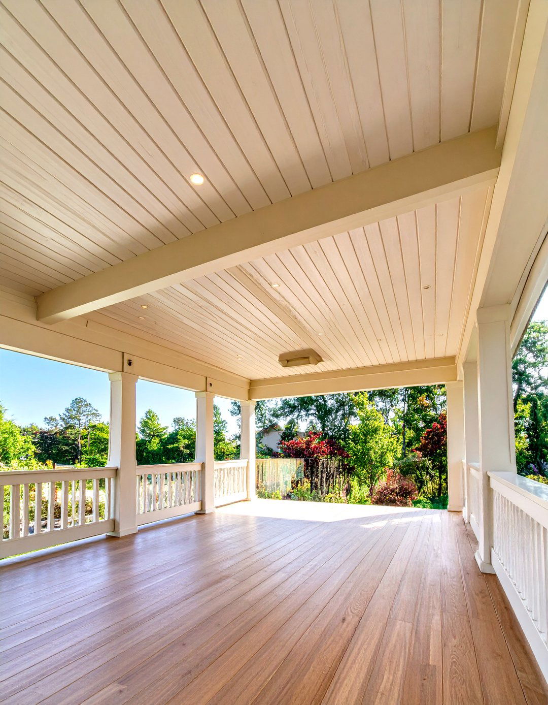 PVC Panel Low Maintenance Ceiling - 24 patio ceiling ideas
