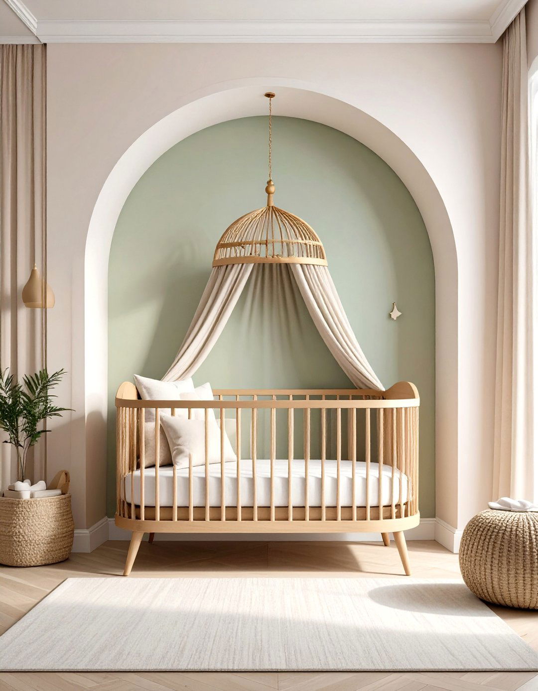 Painted Arch Design - 24 Nursery Accent Wall Ideas