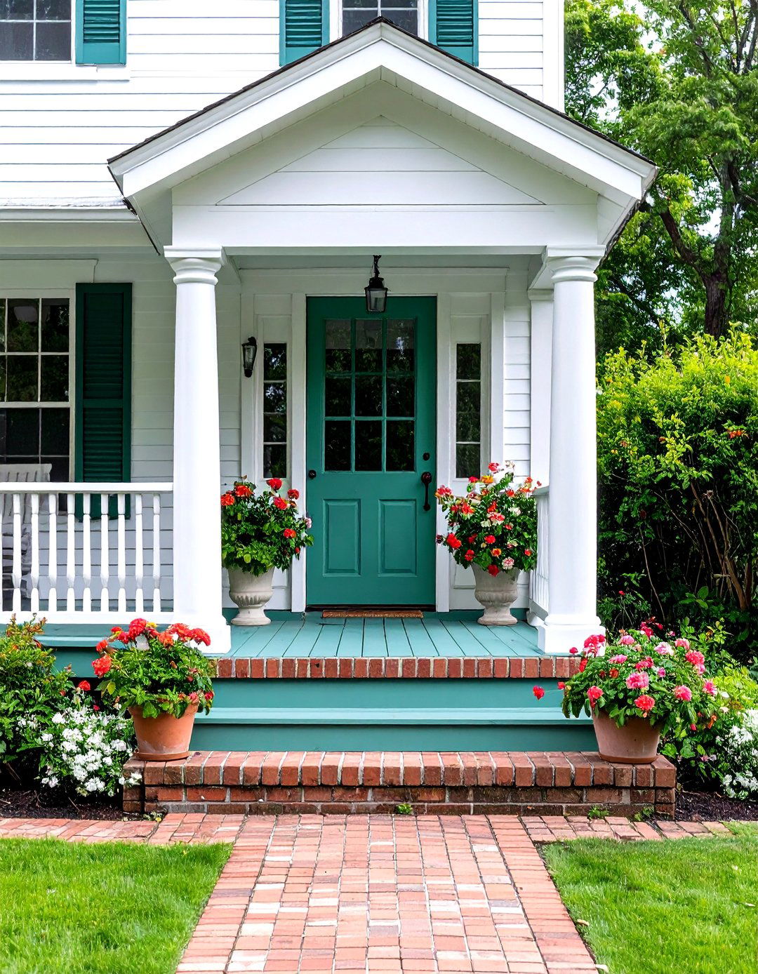 Painted Brick Porch Revival - 24 Brick Porch Ideas